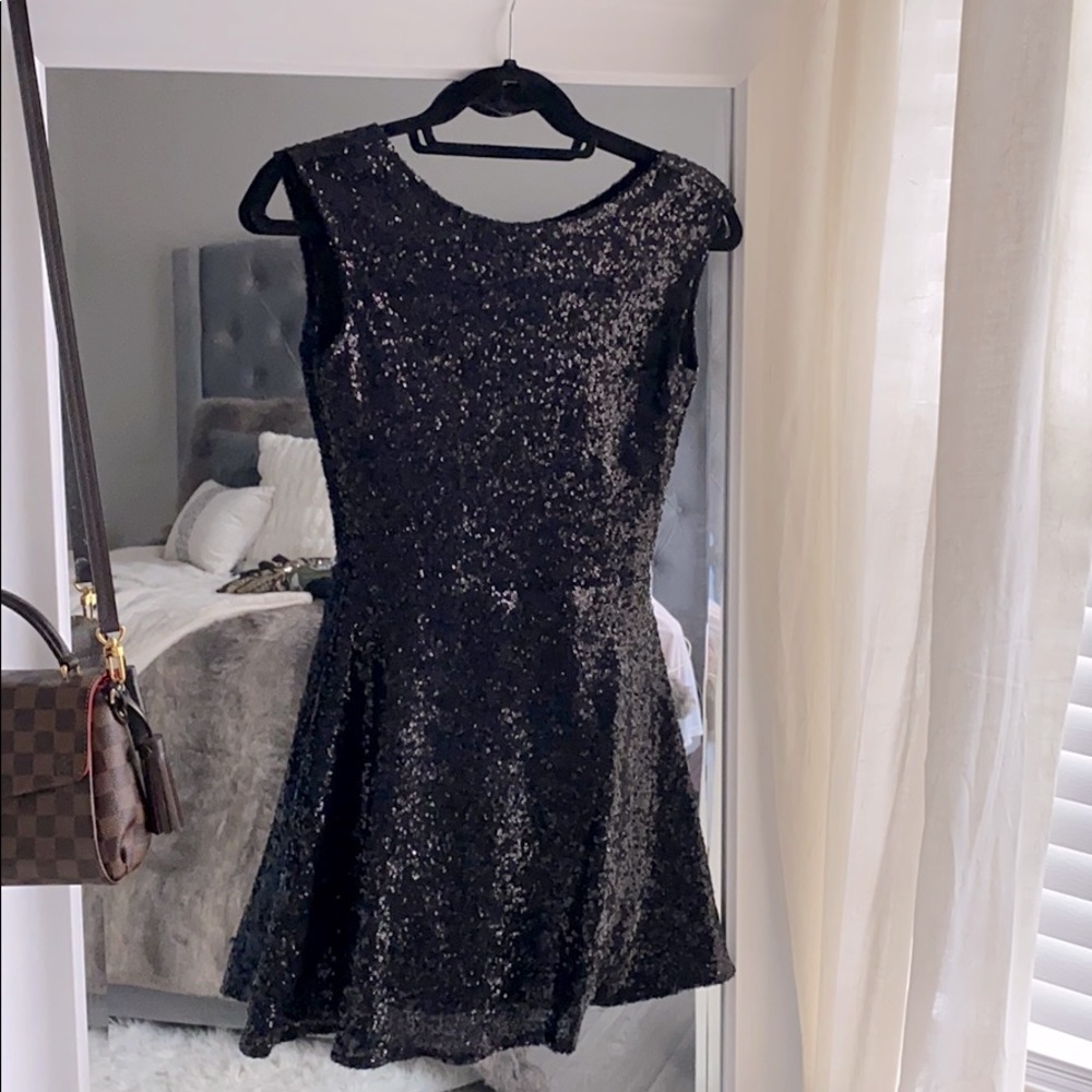 TOBI Black sequin dress